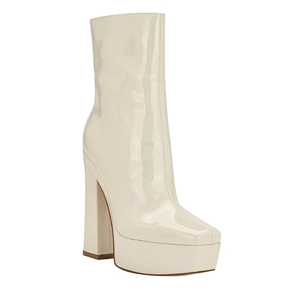 New w/o Box Guess Byra Faux Patent Leather Platform Dress Booties Size 6 - Picture 6 of 6